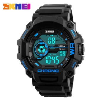 SKMEI merek Watch 1233 pria olahraga Watches multifungsi LED Fashion Digital jam tangan 50M tahan air kolam pria Relogio Masculino - intl  
