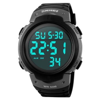 SKMEI Watch 1068 Luxury Brand Mens Sports Watches Dive 50m Digital LED Military Watch Men Fashion Casual Electronics Wristwatches Hot Clock - intl  