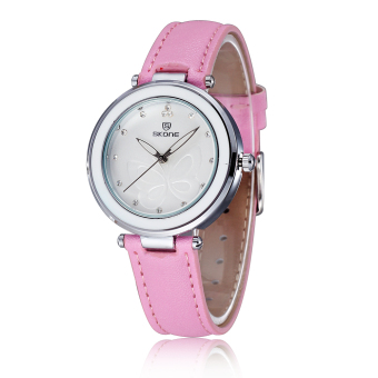 Skone Women Fashion Rhinestone Watches Casual Dress Quartz Ladies Brand Bracelet Watch pink  