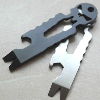 Skull Wrench Screwdriver Bottle Opener Keychain Outdoor Pocket Survival Tools - intl  