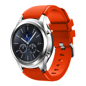 Soft Silicone Sports Watch Band for Samsung Gear S3 Frontier / S3 Classic - Orange - intl  
