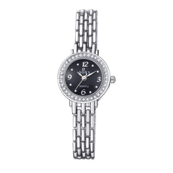 SOXY Women Stainless Steel Quartz Watch Luxury Casual Wrist Watch (Black) - Intl  