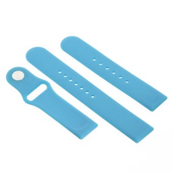 Sport Band Silicone Strap Replacement Watchband For 38mm Apple Watch Blue  