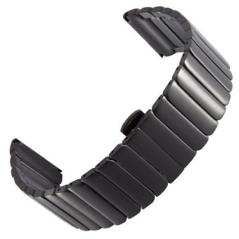 Stainless Steel Watch Band Metal Watchband Strap Bracelet for Motorola Moto 360 2nd Gen 46mm Smartwatch with Butterfly Buckle, Quality Connector (Black)  