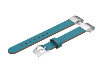 svoovs KOBWA Leather Bracelet Lap Strap Accessory Leather Strap for Fitbit Alta Smart Fitness Tracker, Blue - intl  