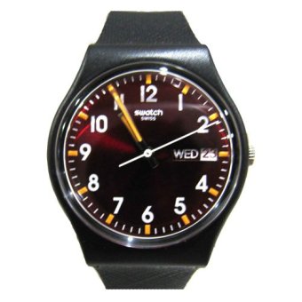 Swatch - Jam Tangan Pria - Hitam - Rubber Hitam - GB753  
