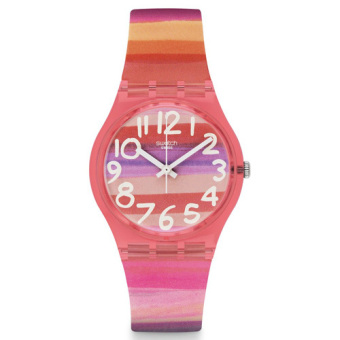 Swatch - Jam Tangan Wanita - Putih - Rubber Pink- GP140  