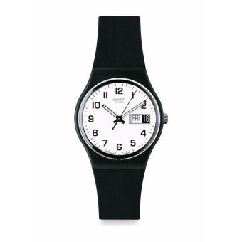Swatch SWT GB 743 Once Again Jam Tangan Pria [Black/White]  