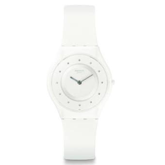 Swatch Women's SFW110 - Jam Tangan Wanita - Putih - Silicone  