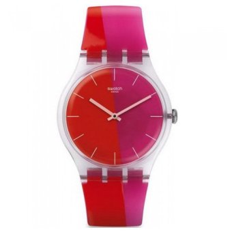 Swatch Women's SUOK117 - Jam Tangan Wanita - Merah - Silicone  