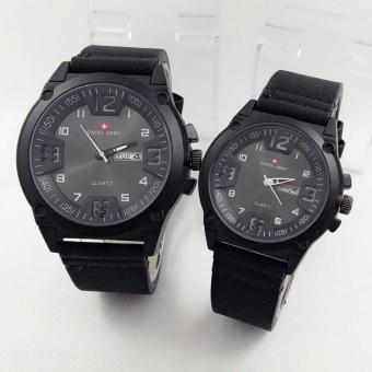 Swiss Amry - SA 005 - Jam tangan Couples - Design Exclusive Casual -Leather strap -  