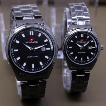 Swiss Army Couple Hitam - Stainless Steel - SA 0310 H  