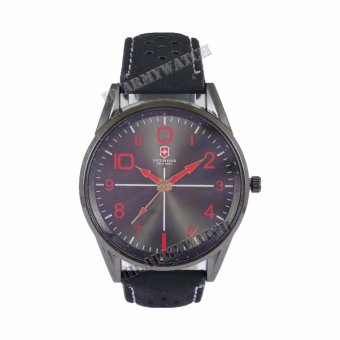 Swiss Army - Jam Tangan Analog Pria - Denim Hitam - Dial Hitam - Bezel Hitam SAX 1035-01  