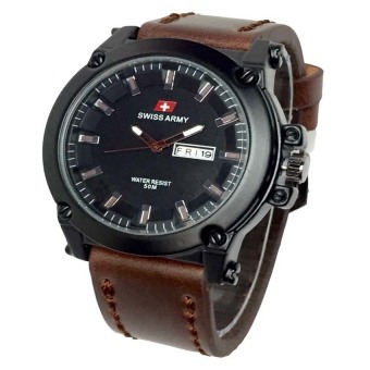 swiss army jam tangan pria leather coklat sa swiss army jam tangan pria leather coklat sa