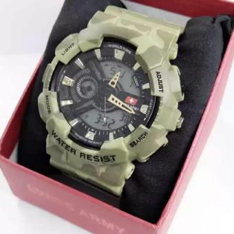 Swiss Army - Jam Tangan Sport Pria Dual Time- Digital Analog - Corak Loreng - SA 723521  