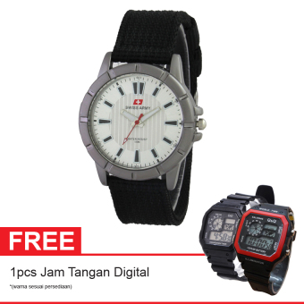 Swiss Army SA 7972 BL SIL Free Digital Watch - Jam Tangan Wanita - Kanvas - Hitam  