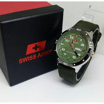 Swiss Army tanggal Hari - SA 78 - Jam Tangan Casual Pria - Strap Kanvas  