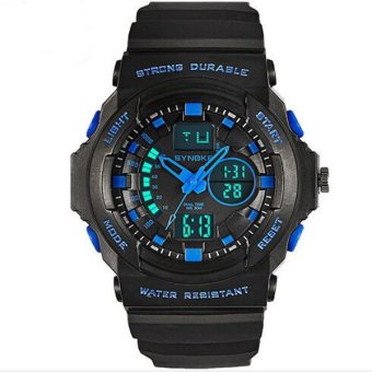 Synoke 66866 Digital perhiasan olahraga jam tangan tahan air 50 m dengan lampu latar  