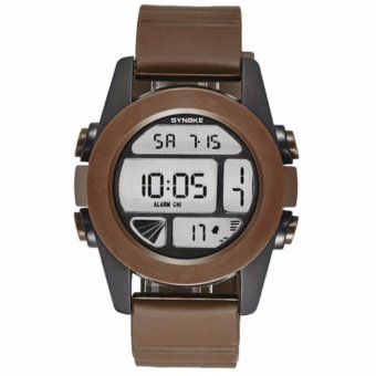 Synoke ABS materia young people Watches Sports Waterproof electronics Watch(Coffee) - intl  