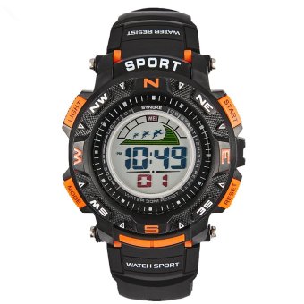 SYNOKE Men Multi-functional Waterproof Digital Sport Watch ss99719_Orange  