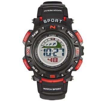SYNOKE Men Multi-functional Waterproof Digital Sport Watch ss99719_Red  