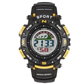 SYNOKE Men Multi-functional Waterproof Digital Sport Watch ss99719_Yellow  