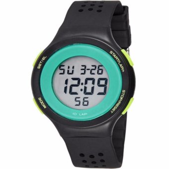 SYNOKE Superthin Design Multi-Functions Swimming Waterproof Digital Sport Wrist Watch(Black&Green) - intl  
