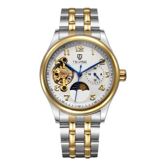 Tevise 8466 Top Brand Tourbillon Luxury Digital Casual Watch Men Business Steel Wristwatch Automatic Mechanical Fashion Steel Wrist Watches - intl  