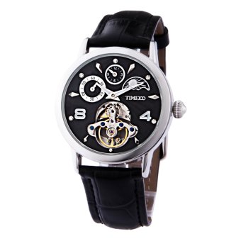 Time100 Sun Phase Multifunction Skeleton Automatic Black Dial Mechanical Watch W60011M.02A  