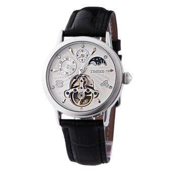 Time100 Sun Phase Multifunction Skeleton Automatic White Dial Mechanical Watch W60011M.01A  