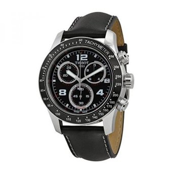 Tissot Mens T0394171605702 V 8 Stainless Steel Chronograph Watch With Black Leather Strap - intl  