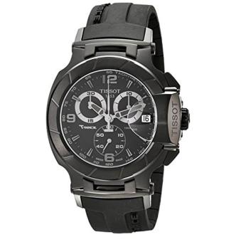 Tissot Men's T0484173705700 T-Race Stainless Steel Black Watch with Rubber Strap - intl  