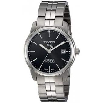 Tissot Mens T0494104405100 PR 100 Analog Swiss Quartz Gent Titanium Watch - intl  