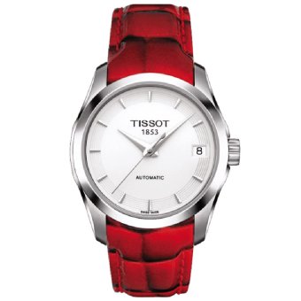 Tissot T-Classic Couturier Automatic Lady T035.207.16.011.01 Jam Tangan Wanita - Merah Silver  