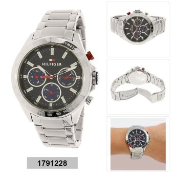 Tommy Hilfiger Watch Hudson Chronograph Silver Stainless-Steel Case Stainless-Steel Bracelet Mens NWT + Warranty 1791228  