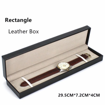 Top Quality Fashion Rectangle Leather Watch Box Single Watch Storage Case Boxes Gift Box For Watches BXA015 - intl  