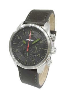 Triple 8 Collection - Expedition 6670MCLSSBAGN Silver - Jam Tangan Pria  