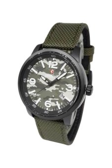 Triple 8 Collection - Expedition 6671MDNIPGN Black Green - Jam Tangan Pria  