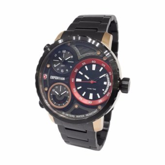 Triple 8 Collection - Expedition 6718MTBBRBA Triple Time - Jam Tangan Pria - Black Rose Gold  