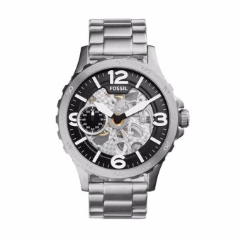 Triple 8 Collection - Fossil Nate Hand Wound Mechanical ME3129 - Jam tangan Pria Silver  
