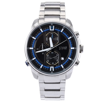 TVG KM - A501 Male Quartz Watch 50m Water Resistance Date Display Luminous Pointer Chronograph Wristwatch (Black)  