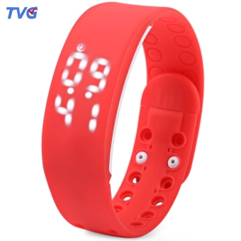 TVG KM i - YOUTH Multifunctional Unisex LED Digital Watch Temperature Detecting Calendar Magnetic Sport Wristwatch (Red)  