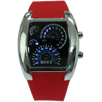 TVG Speedometer Jam Tangan Pria - Strap Karet - Merah - TVGS800SPD  