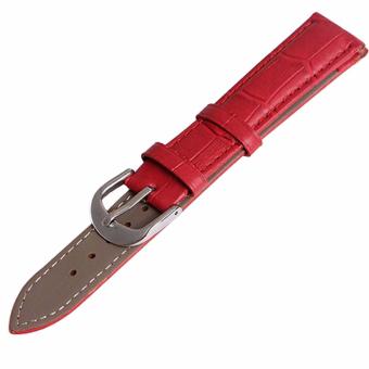 Twinklenorth 16mm Red Genuine Leather Watch Strap Band - intl  