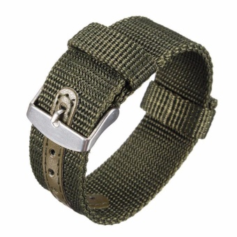 Twinklenorth 20mm Green Nylon Nato Strap Nylon Military Watch Band Strap Watchband NATO-053 - intl  