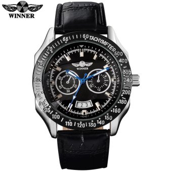 TWINNER fashion sport men mechanical watches casual brand men's automatic auto date watches black wristwatches relogio masculino - intl  