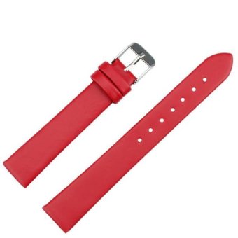 UJS 16mm Women Fashion Leather Watch Strap Watch Band Red  