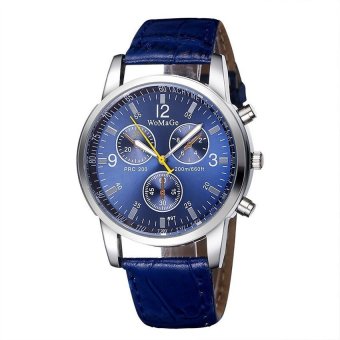 UJS Luxury Faux Leather Quartz Analog Watch  