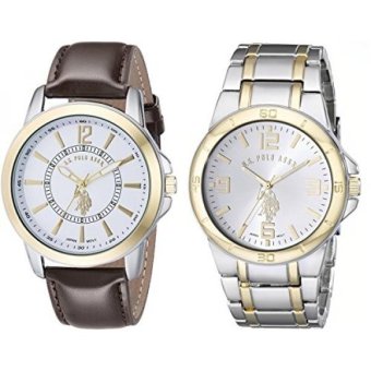 U.S. Polo Assn. Classic Mens USC2254 Set of Two Two-Tone Watches - intl  