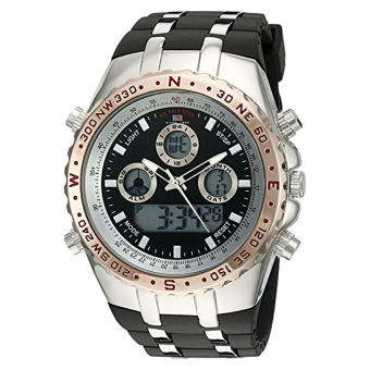 U.S. Polo Assn. Sport Men's Quartz Metal and Rubber Casual Watch, Color:Black (Model: US9373) - intl  